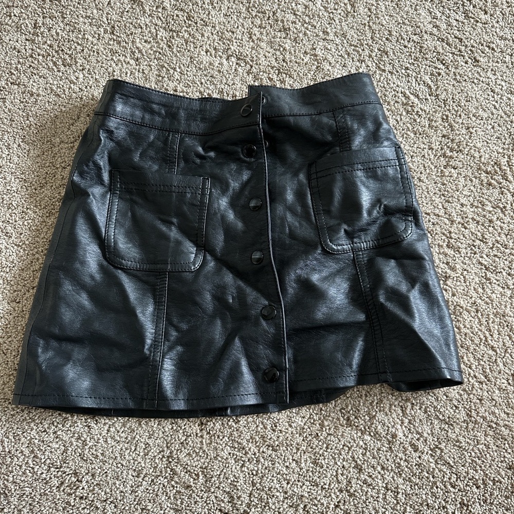 Leather mini skirt size 2